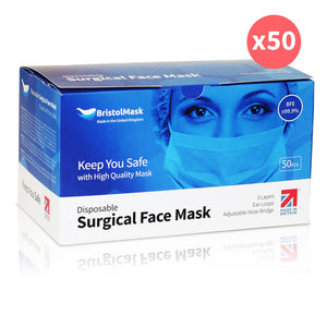 Premium Disposable Medical Face Masks 4 Layers Type IIR UK Made